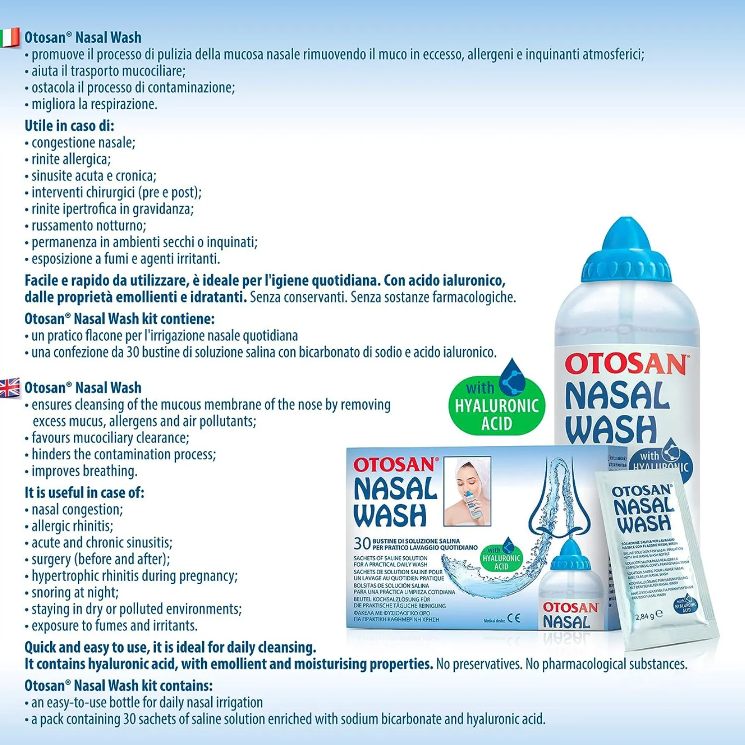 Otosan Nasal Wash Spray With Kit