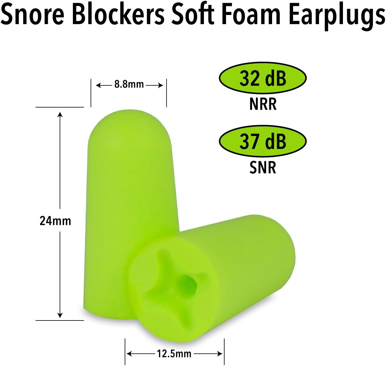 Mack's Foam Earplugs With Case - 12 Pairs