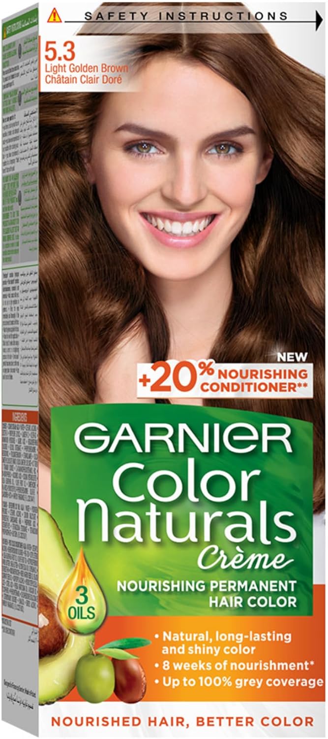 Garnier Color Naturals Permanent Hair Color 5.3 Light Golden Brown