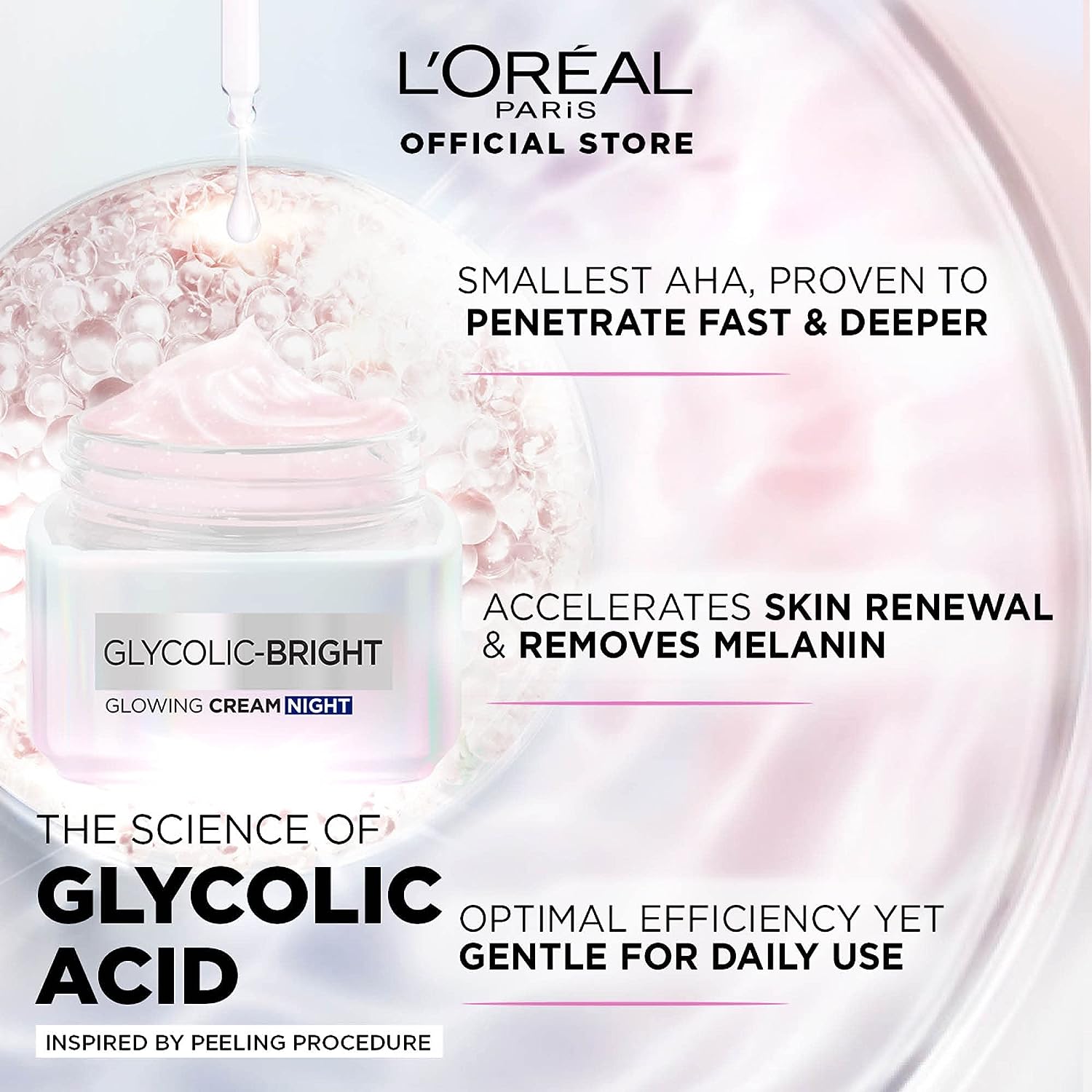 Loreal Glycolic Bright Glowing Night Cream 50Ml