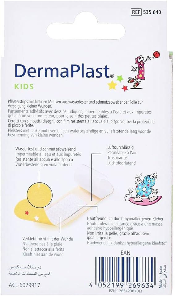Dermaplast Kids Assorted Adhesive Plasters 20 Pieces For Minor Cuts & Scrapes