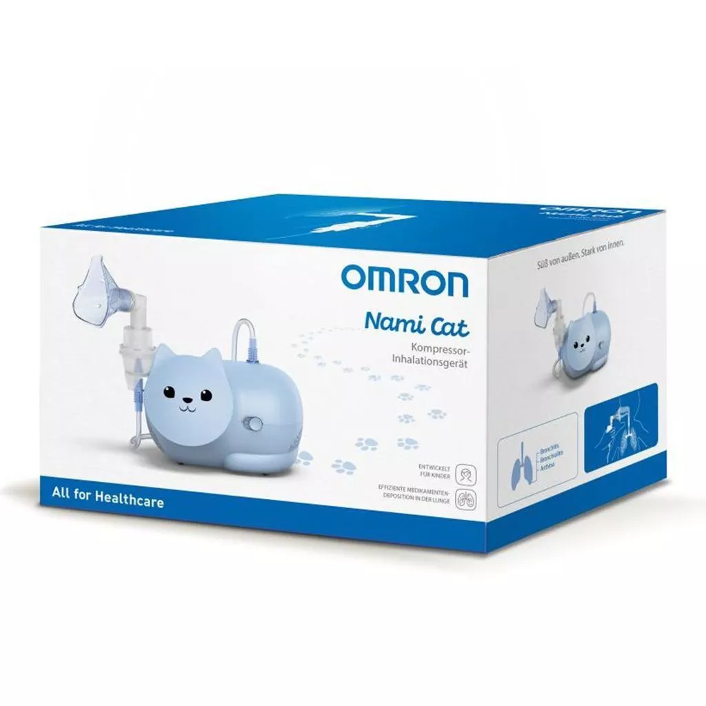 OMRON Nami Cat NE-C303K-KDUK Kids Compressor Nebulizer with Adult & Child Masks – Child-Friendly Respiratory Therapy