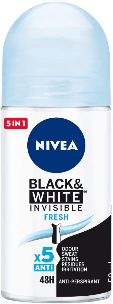 Nivea Invisible For Black & White Fresh Roll-On 50ml