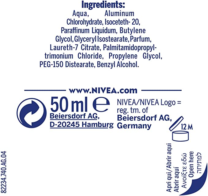 Nivea Invisible For Black & White Fresh Roll-On 50ml