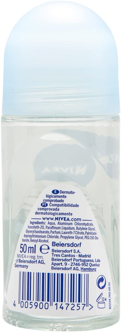 Nivea Invisible For Black & White Fresh Roll-On 50ml