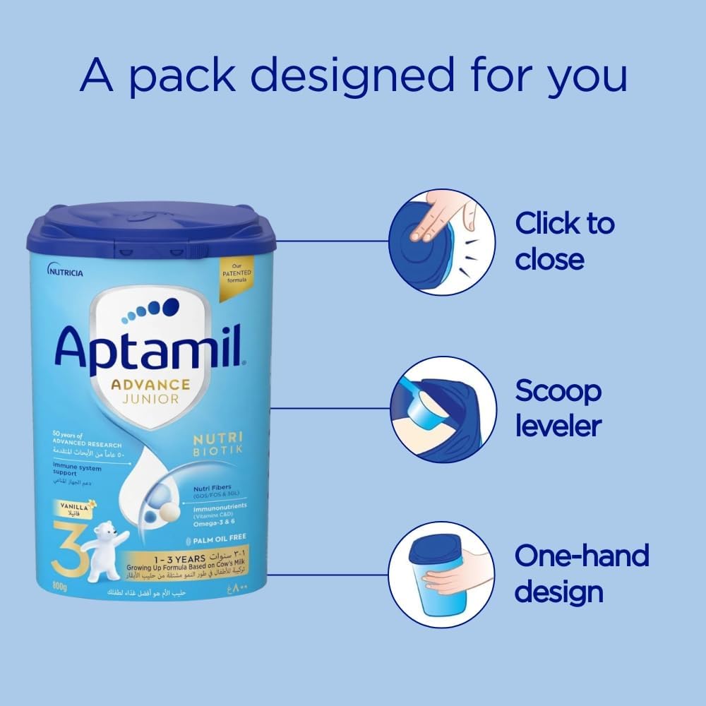 Aptamil Advance Junior 3 Growing Up Formula From 1-3 Years, 800g