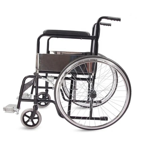 Standard Manual Wheelchair 809-46 with Foldable Chrome Steel Frame & 46cm Seat Width