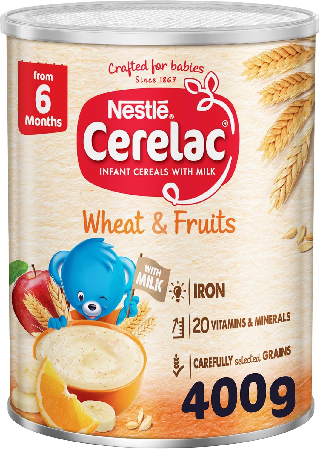 Nestle Cerelac Wheat & Fruit Weaning Cereal 400g