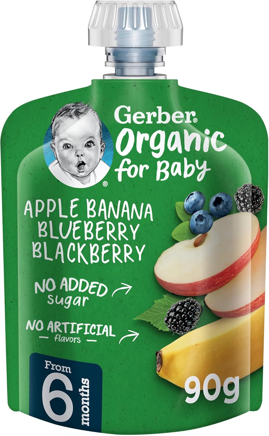 Nestle Gerber Apple Banana & Blueberry Puree 7x90g