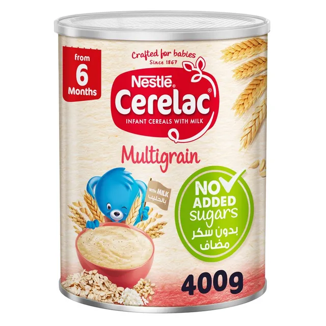 Nestlé Cerelac Multicereals Infant Cereal No Added Sugar 400g