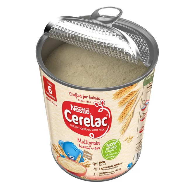 Nestlé Cerelac Multicereals Infant Cereal No Added Sugar 400g