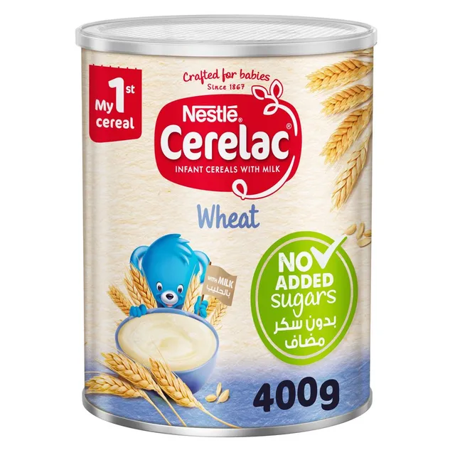 Cerelac Wheat Infant Cereal Zero Sugar 400g With Iron & Essential Vitamins For Baby Nutrition