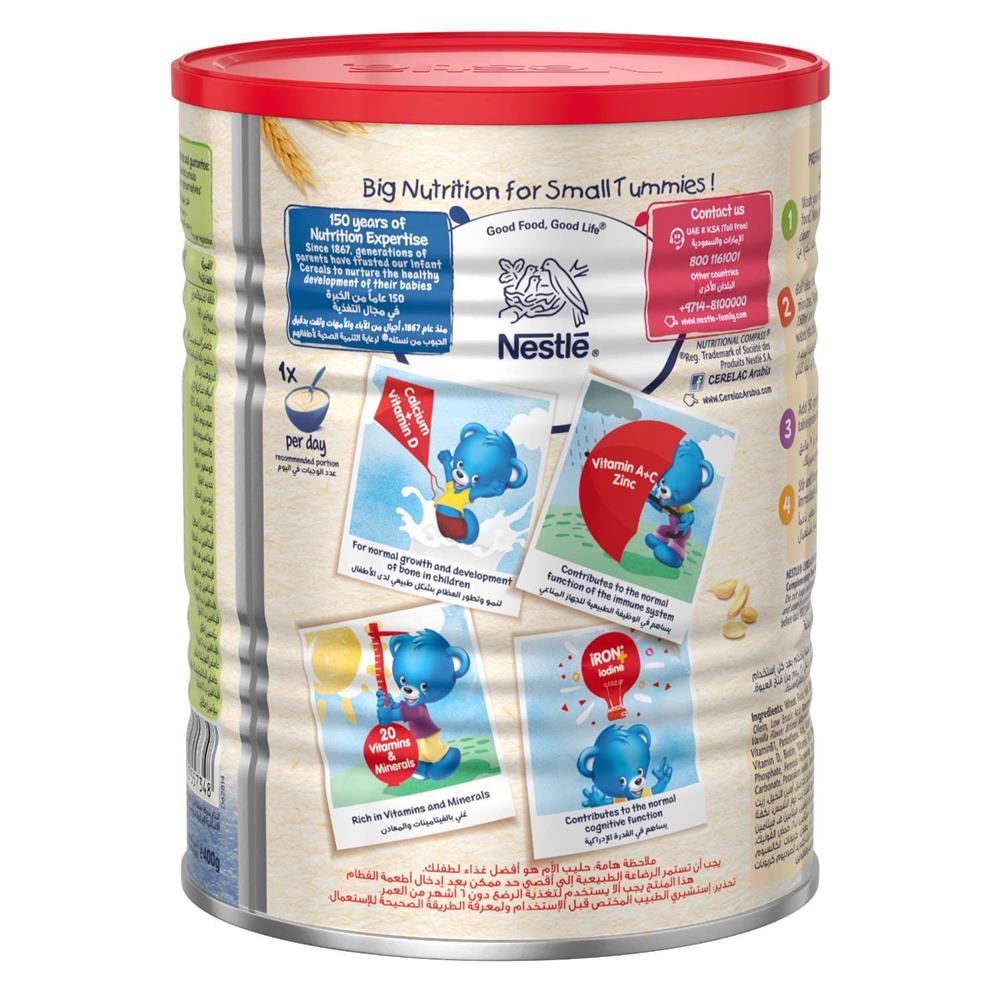 Cerelac Wheat Infant Cereal Zero Sugar 400g With Iron & Essential Vitamins For Baby Nutrition