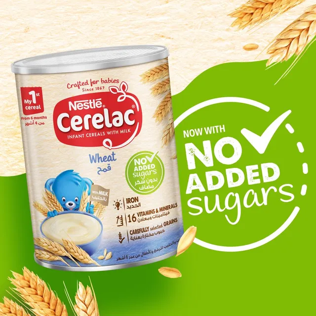 Cerelac Wheat Infant Cereal Zero Sugar 400g With Iron & Essential Vitamins For Baby Nutrition