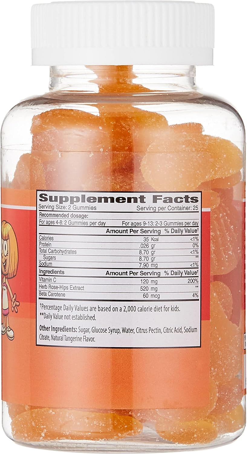 Natures Beauty Vitamin C + Beta-carotene Chewable Tablets For Kids (tg-66445)