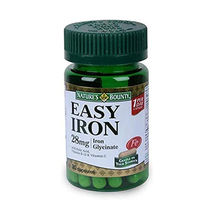Nature`S Bounty Easy Iron 28 Mg Capsules 30`S