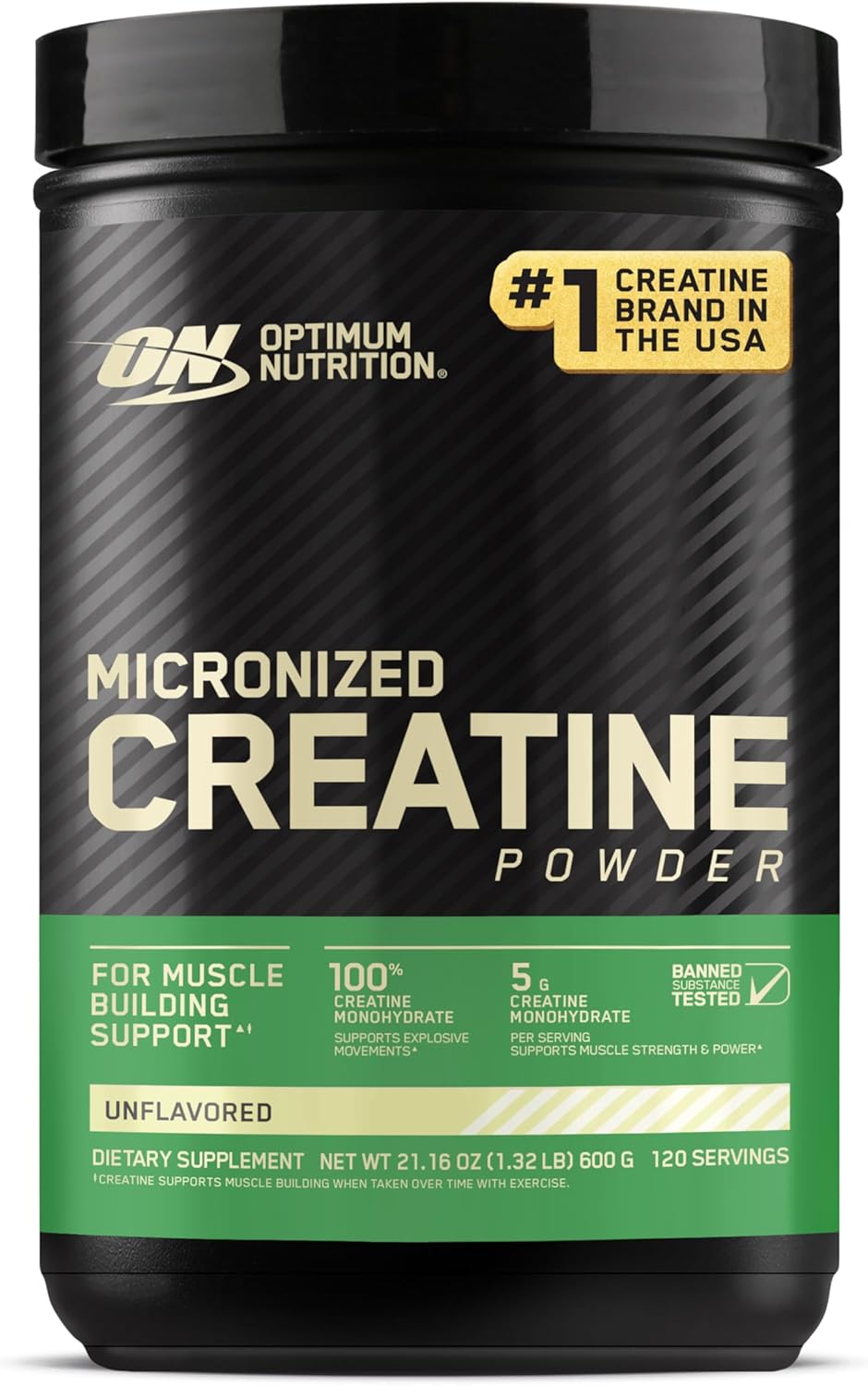 Optimum Nutrition Creatine Powder 600g For Strength & Muscle Performance Support