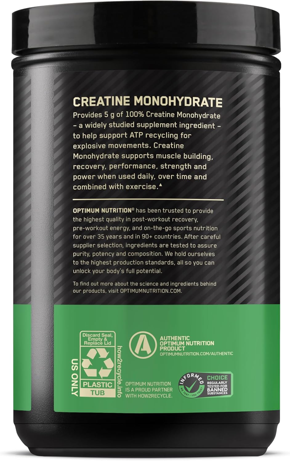 Optimum Nutrition Creatine Powder 600g For Strength & Muscle Performance Support
