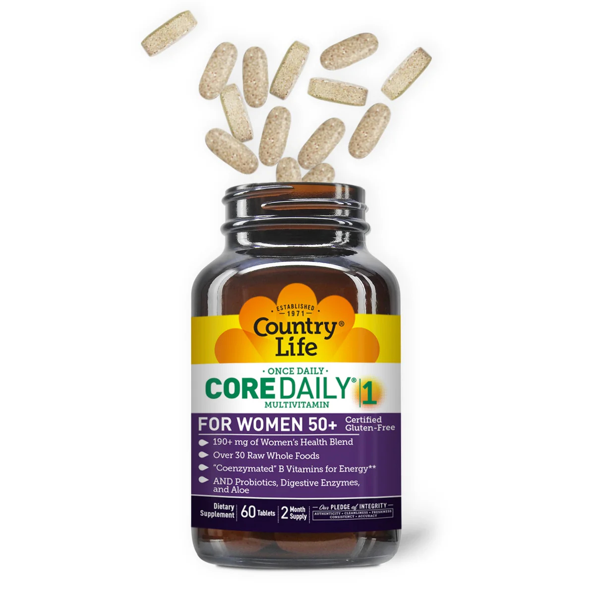 Country Life Core Daily-1 Women 50+ Tablets 60's For Complete Daily Nutrition & Healthy Aging