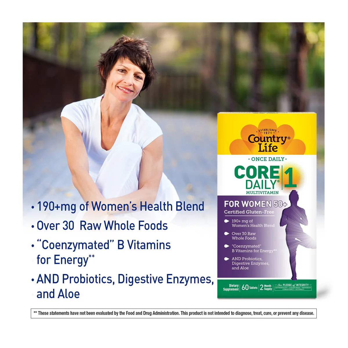Country Life Core Daily-1 Women 50+ Tablets 60's For Complete Daily Nutrition & Healthy Aging
