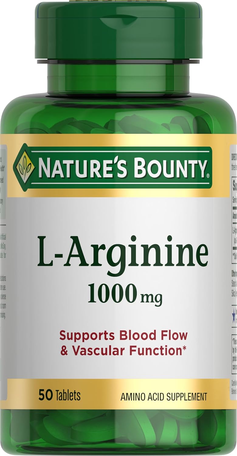 Nature's Bounty L-arginine 1000mg Tablets For Circulation & Performance Support 50's