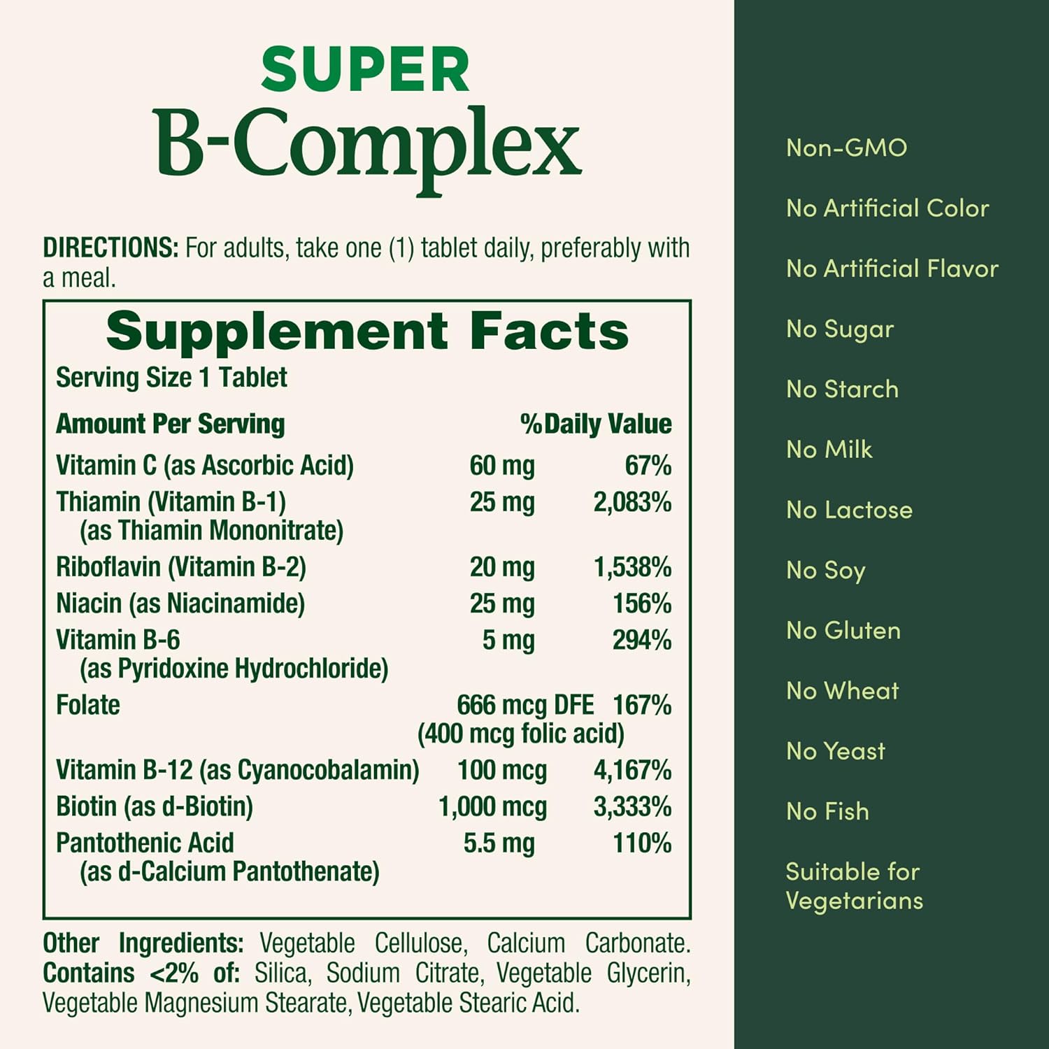 Nature's Bounty Super B-complex With Folic Acid & Vitamin C For Energy Support 150's