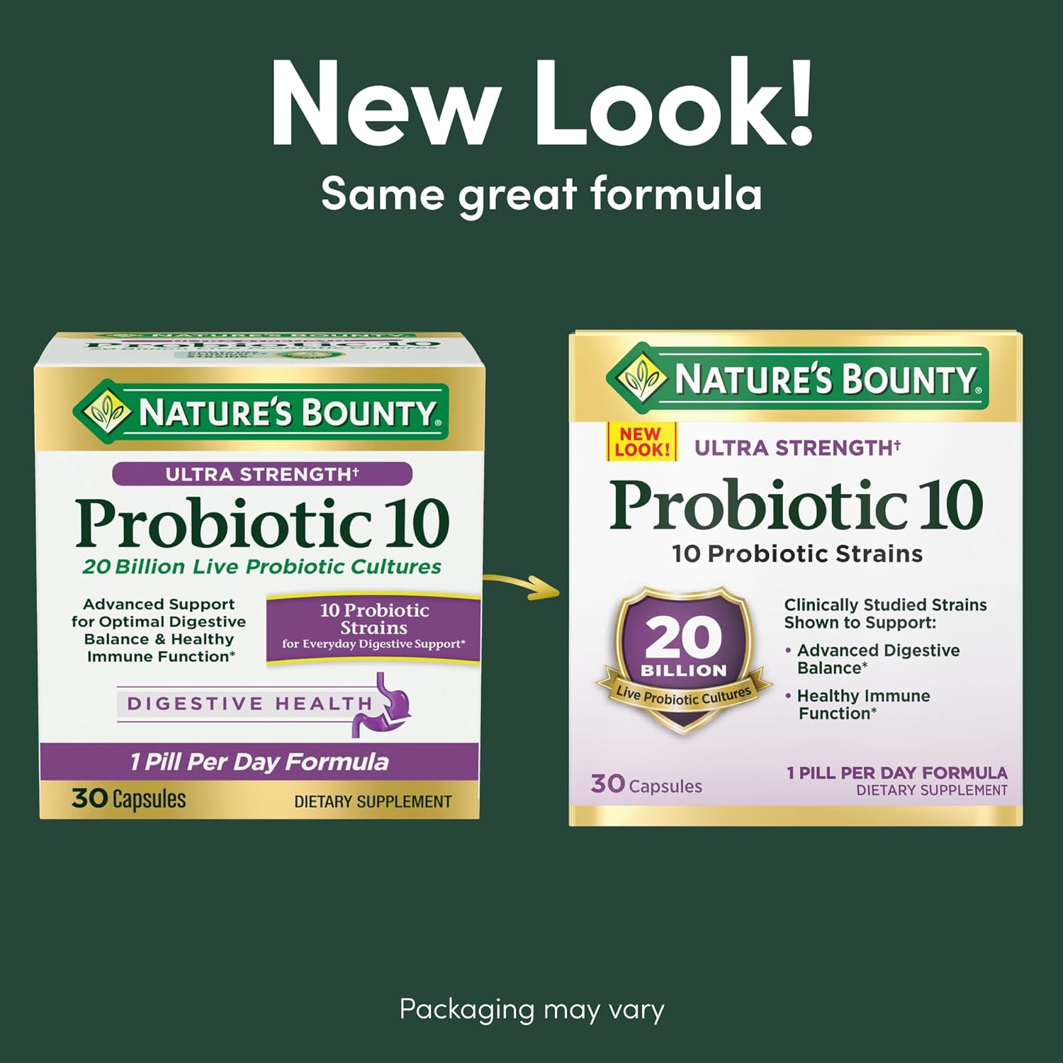 Nature's Bounty Probiotic 10 With 20 Billion Cfu For Digestive Health 30's