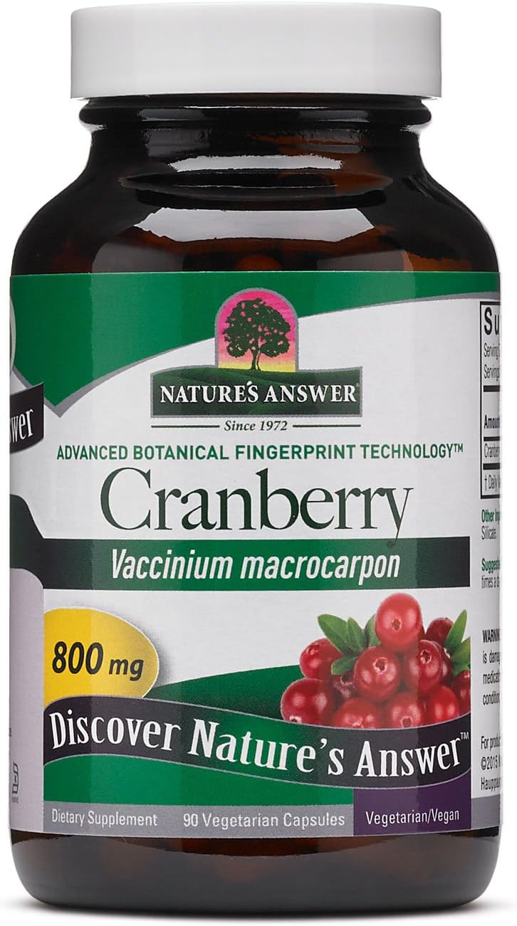 Nature's Answer Cranberry 800mg Veg Capsules 90's For Urinary Tract, Bladder & Kidney Health