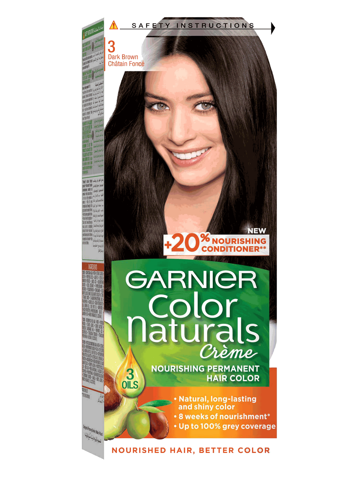 Garnier Color Naturals Creme Hair Color 3 Dark Brown