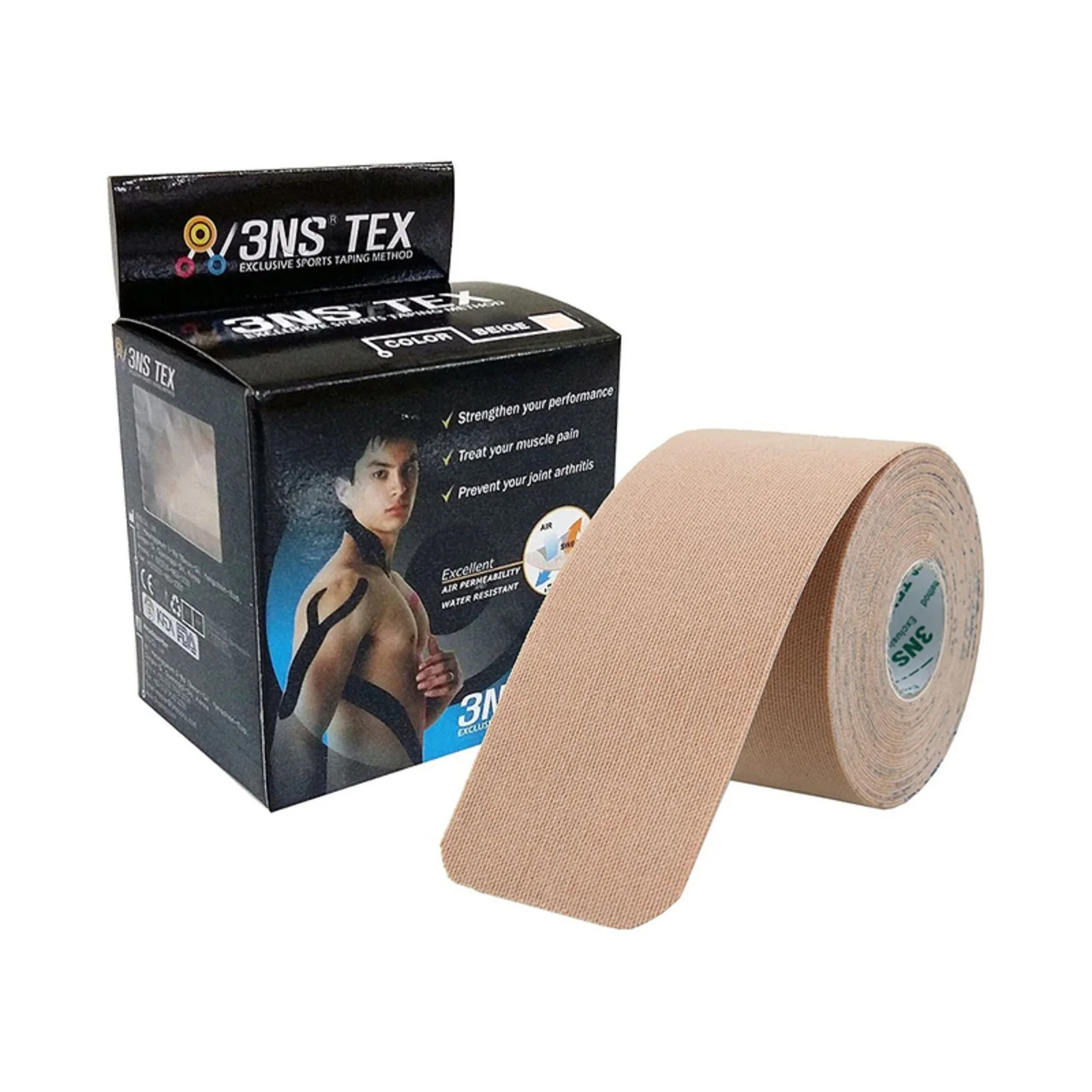 3ns Tex Sports Tape Beige 5cm X 5m
