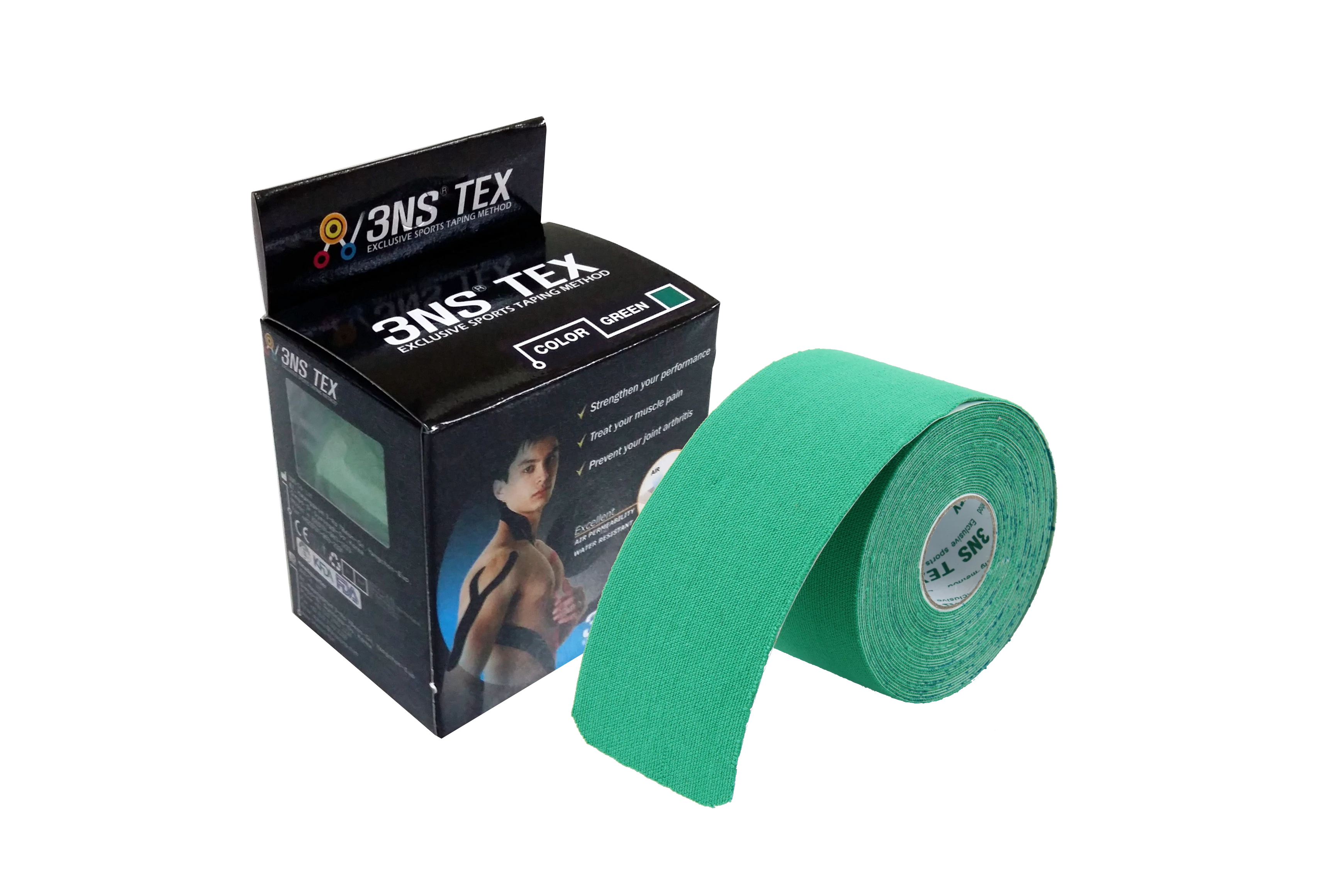 3ns Tex Sports Tape Green 5cm X 5m