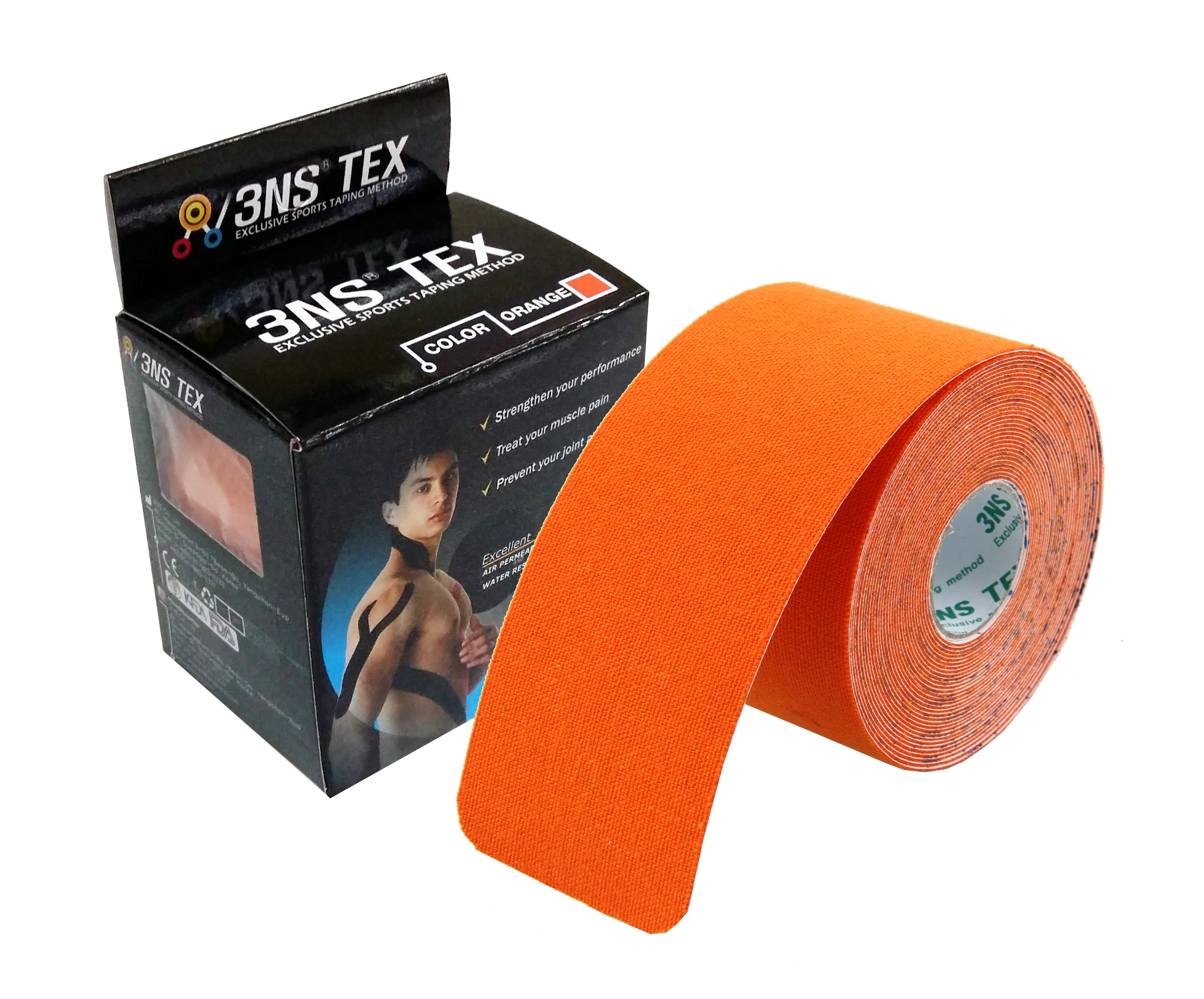 3ns Tex Sports Tape Orange 5cm X 5m