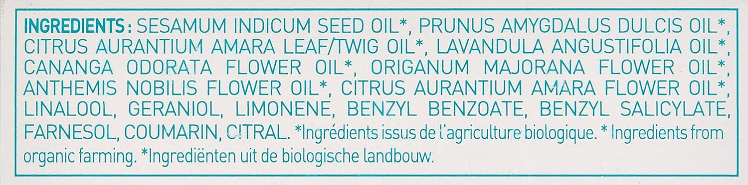 Puressent Rest & Relax Organic Massage Oil Lavender 100ml