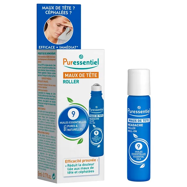 Puressent Headache Roll-on With 9 Essential Oils 5ml