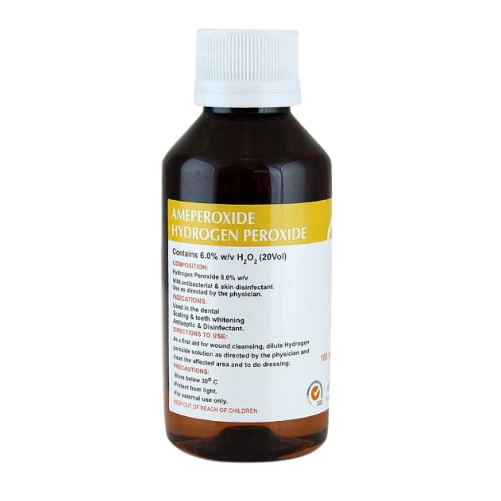Ameya Hydrogen Peroxide Solution 100ml – Antiseptic & Cleansing Solution