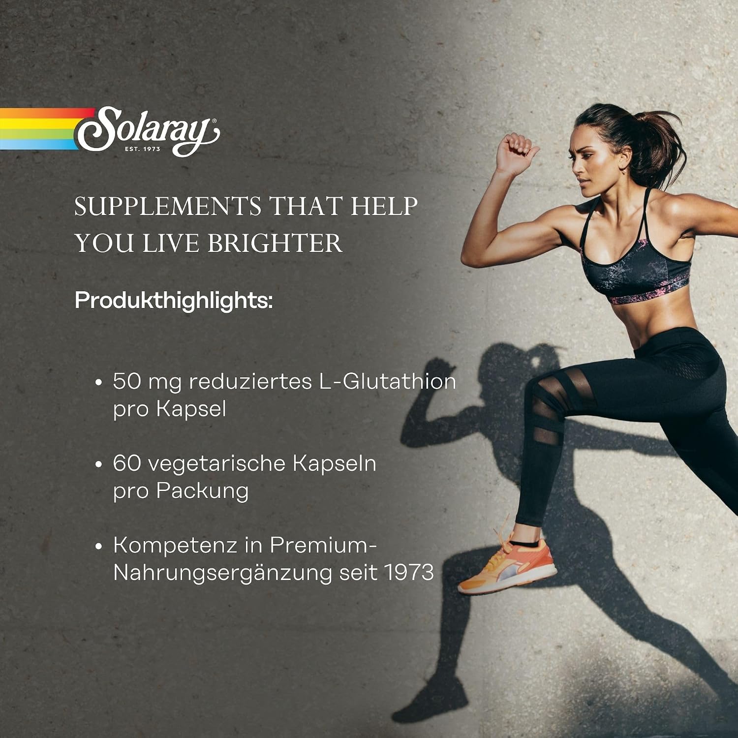 Solaray L-glutathione 50mg Vegcaps 60's For Antioxidant Support, Liver Health & Skin Wellness