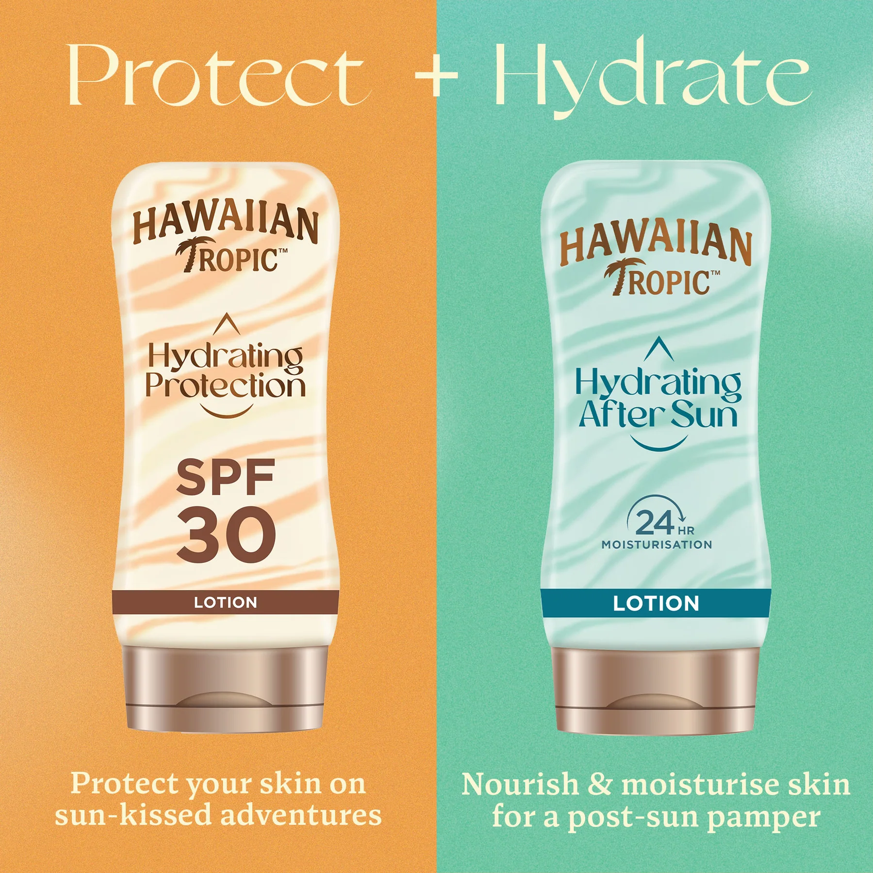 Hawaiian Tropic Hydrating Sunscreen Lotion Spf30 180ml For Broad Spectrum Uva & Uvb Protection
