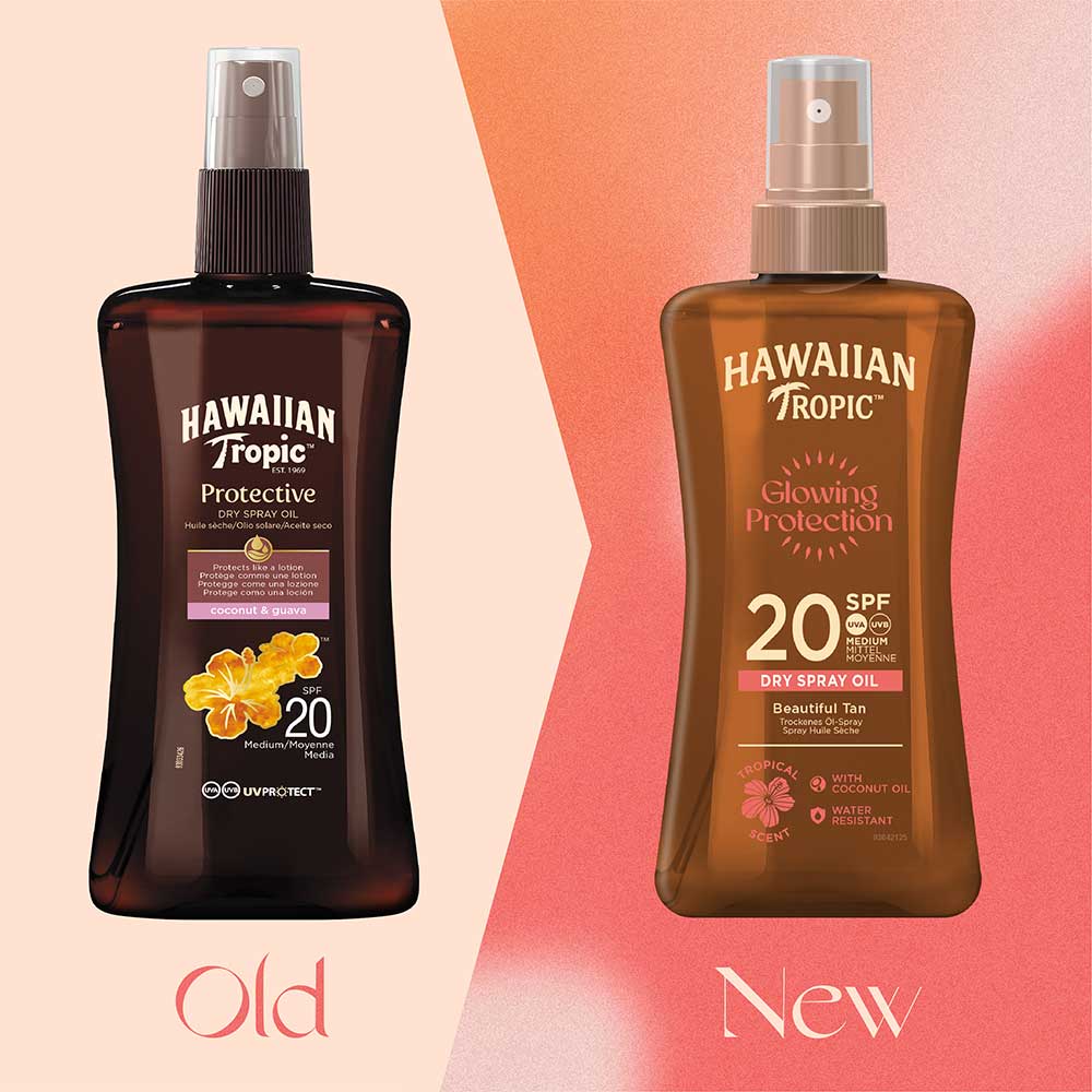 Hawaiian Tropic Tanning Dry Oil Gel Spf20 200ml For Glowing Tan & Sun Protection