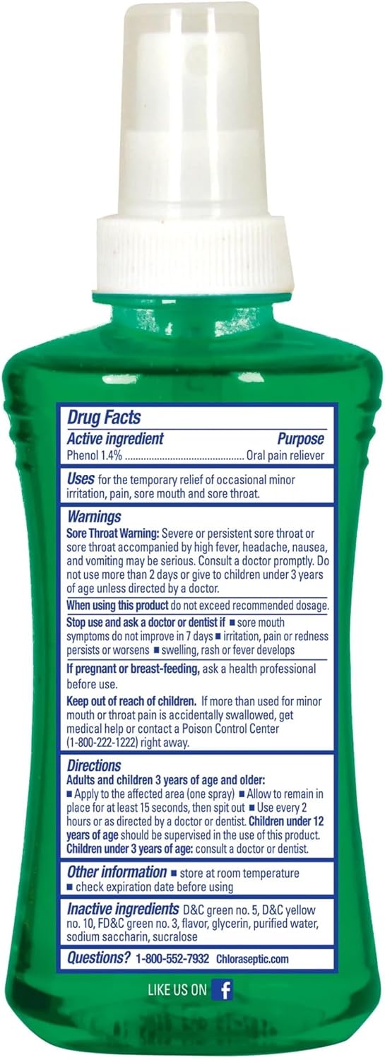 Chloraseptic Menthol Throat Spray 60ml