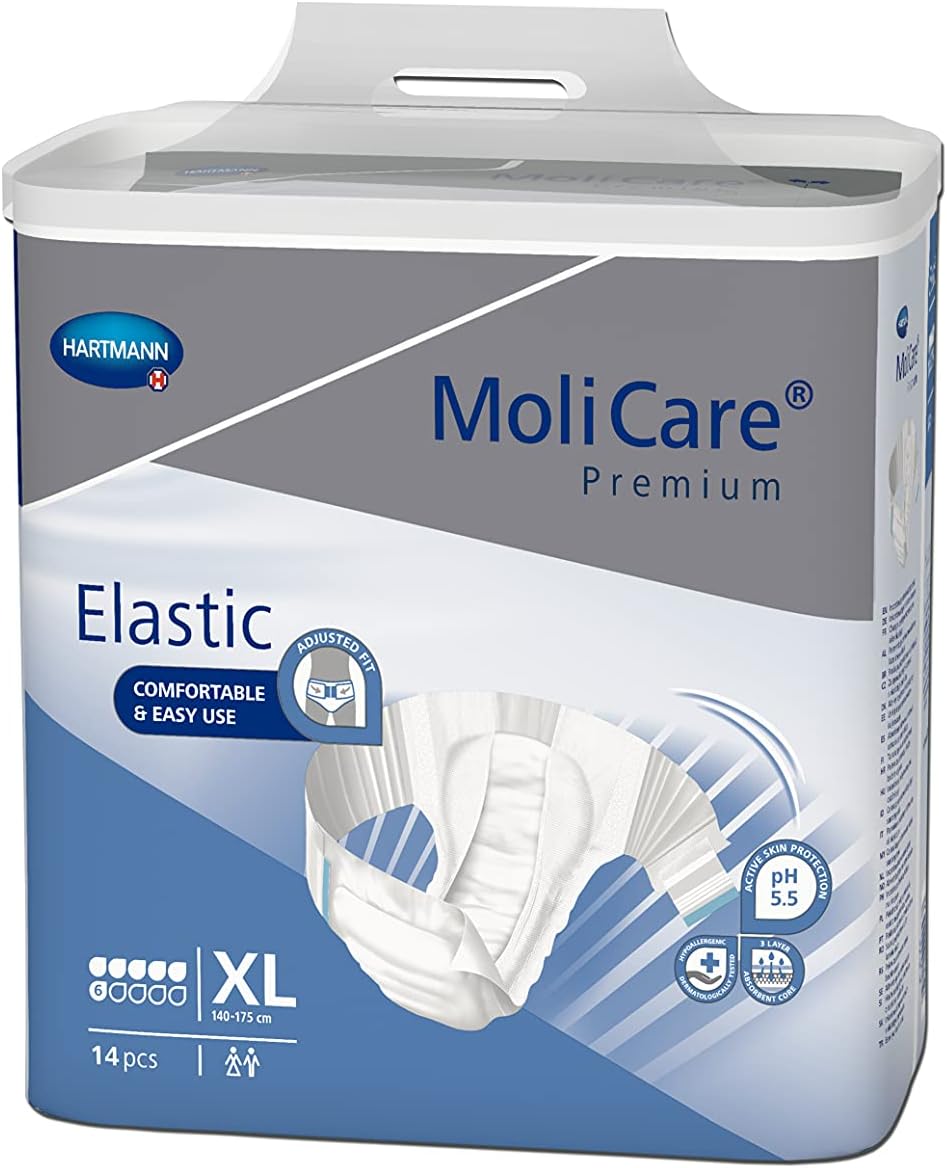 Molicare Premium 6 Drops Elastic 14 Pack, X-Large, Blue