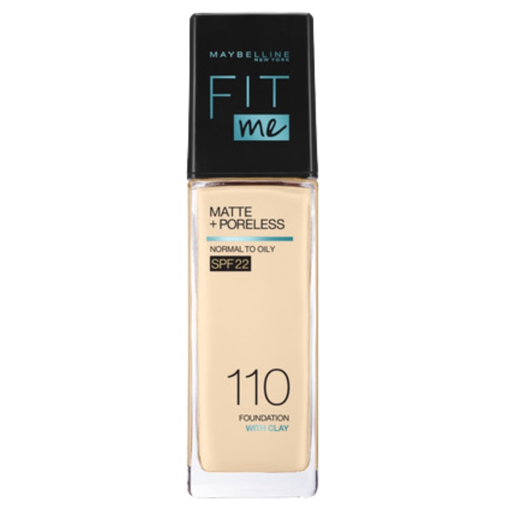Maybelline New York Fit Me Matte + Poreless Foundation Spf 22 For Normal To Oily Skin Shade 110