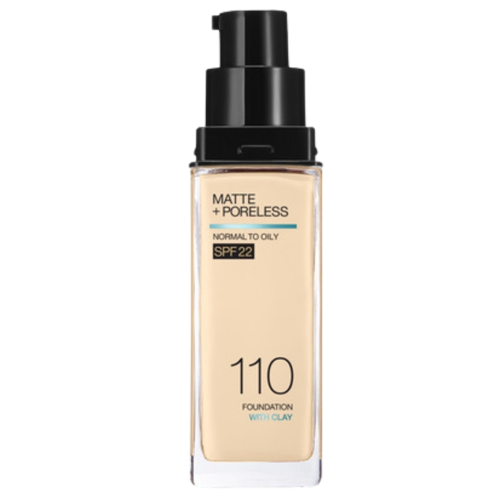 Maybelline New York Fit Me Matte + Poreless Foundation Spf 22 For Normal To Oily Skin Shade 110