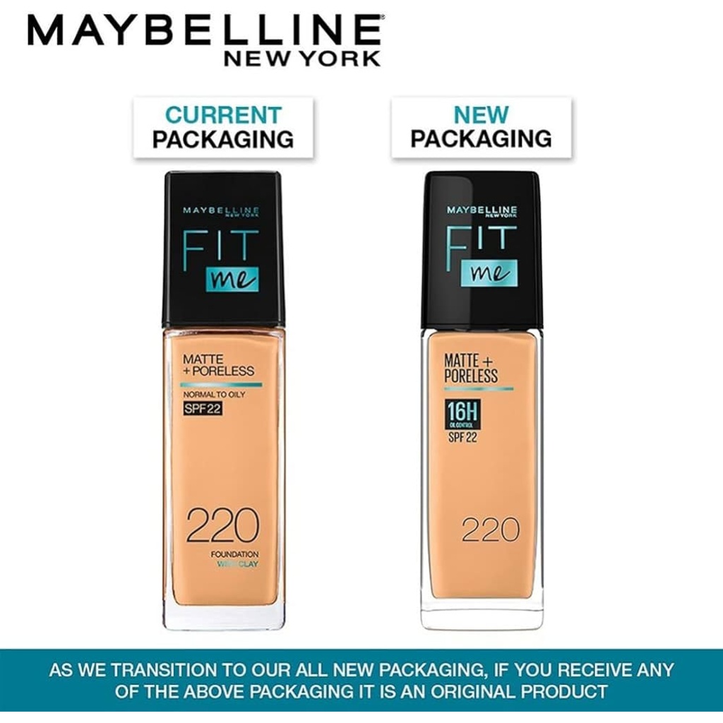 Maybelline New York Fit Me Matte + Poreless Foundation Spf 22 For Normal To Oily Skin Shade 220