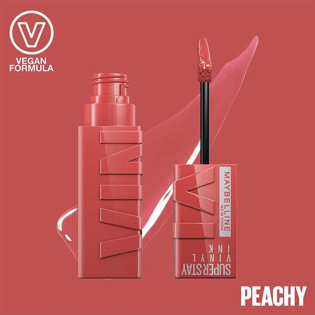 Maybelline New York Super Stay Vinyl Ink Liquid Lipcolor For Long-lasting Shine 15 Peachy