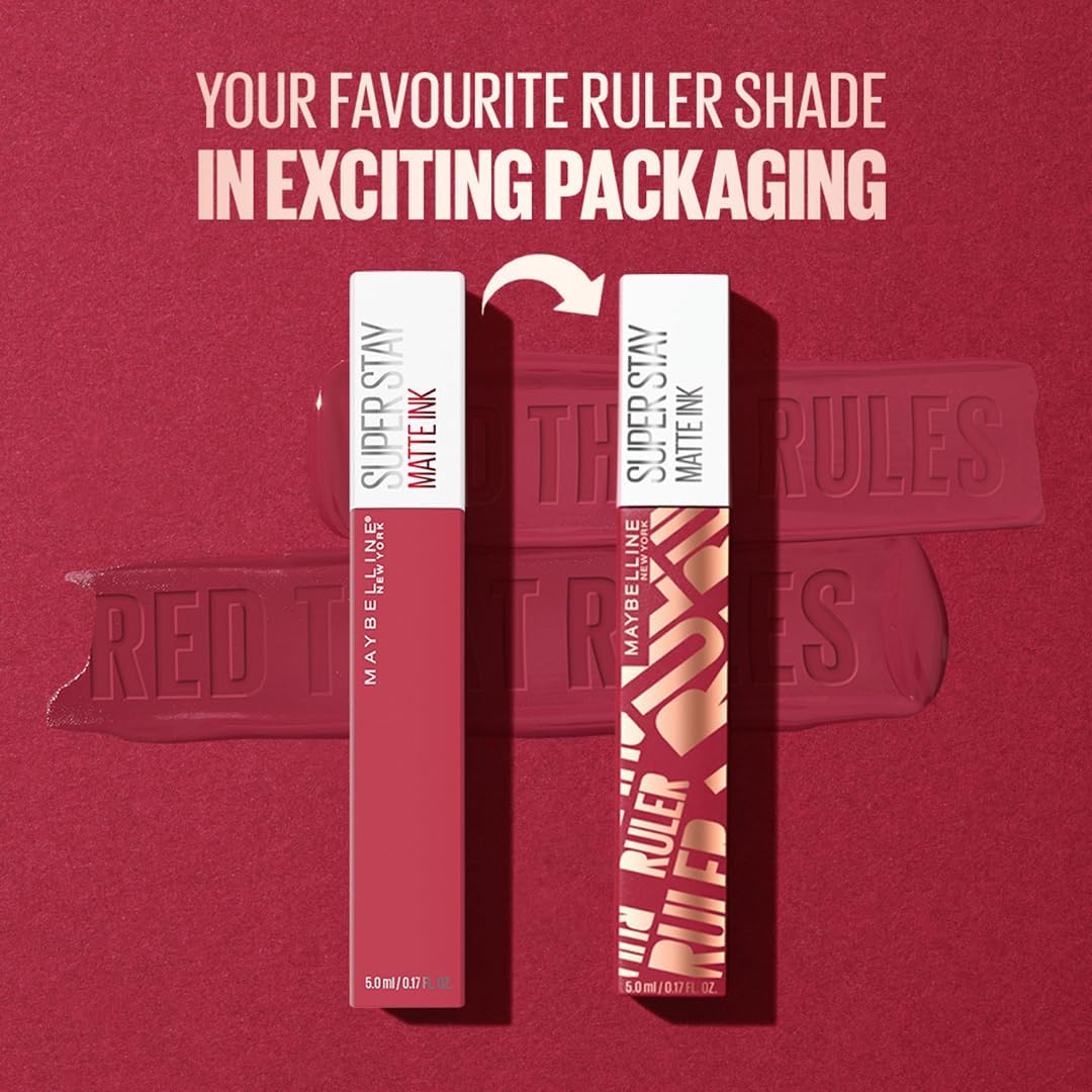 Maybelline New York Super Stay Matte Ink Liquid Lipstick For Long-lasting Matte Color 80 Ruler