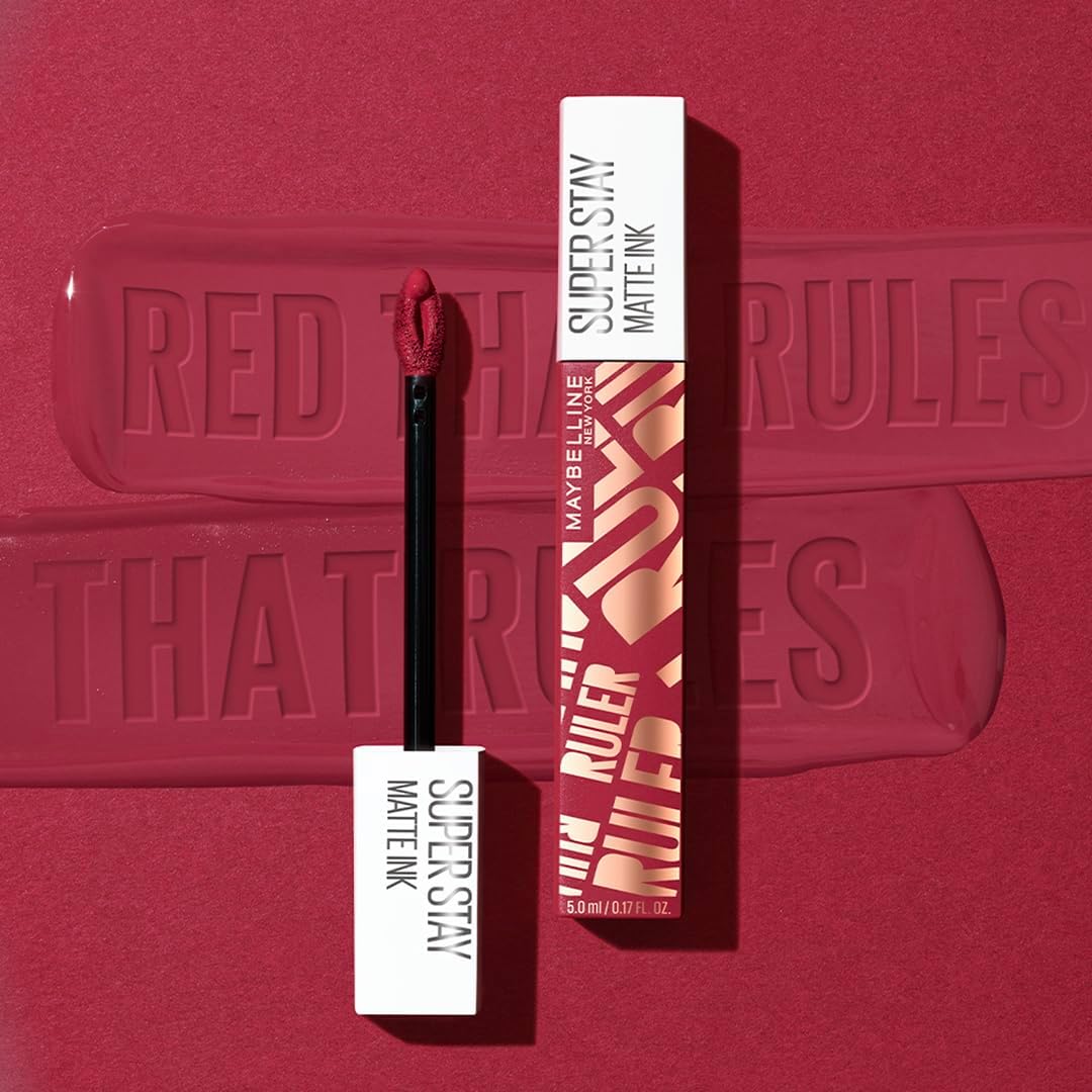 Maybelline New York Super Stay Matte Ink Liquid Lipstick For Long-lasting Matte Color 80 Ruler