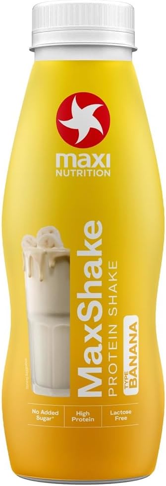 Maxinutrition Maxshake Banana Protein Shake 330ml With 25g Protein, Lactose Free & No Added Sugar