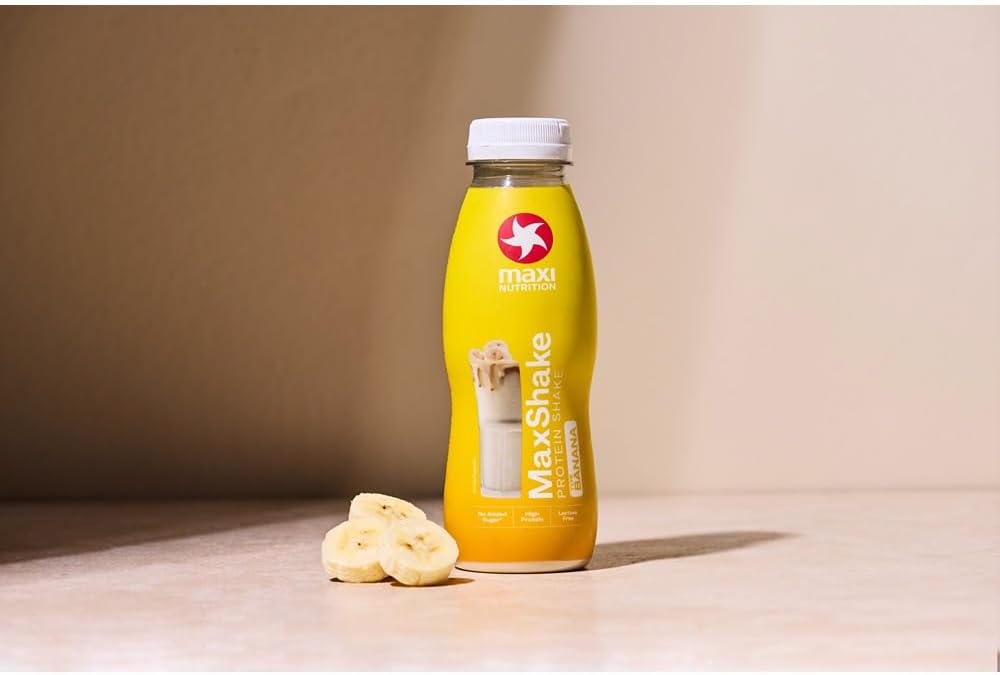 Maxinutrition Maxshake Banana Protein Shake 330ml With 25g Protein, Lactose Free & No Added Sugar
