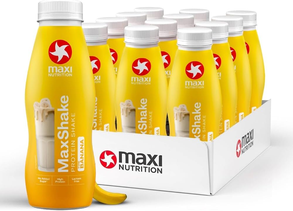 Maxinutrition Maxshake Banana Protein Shake 330ml With 25g Protein, Lactose Free & No Added Sugar