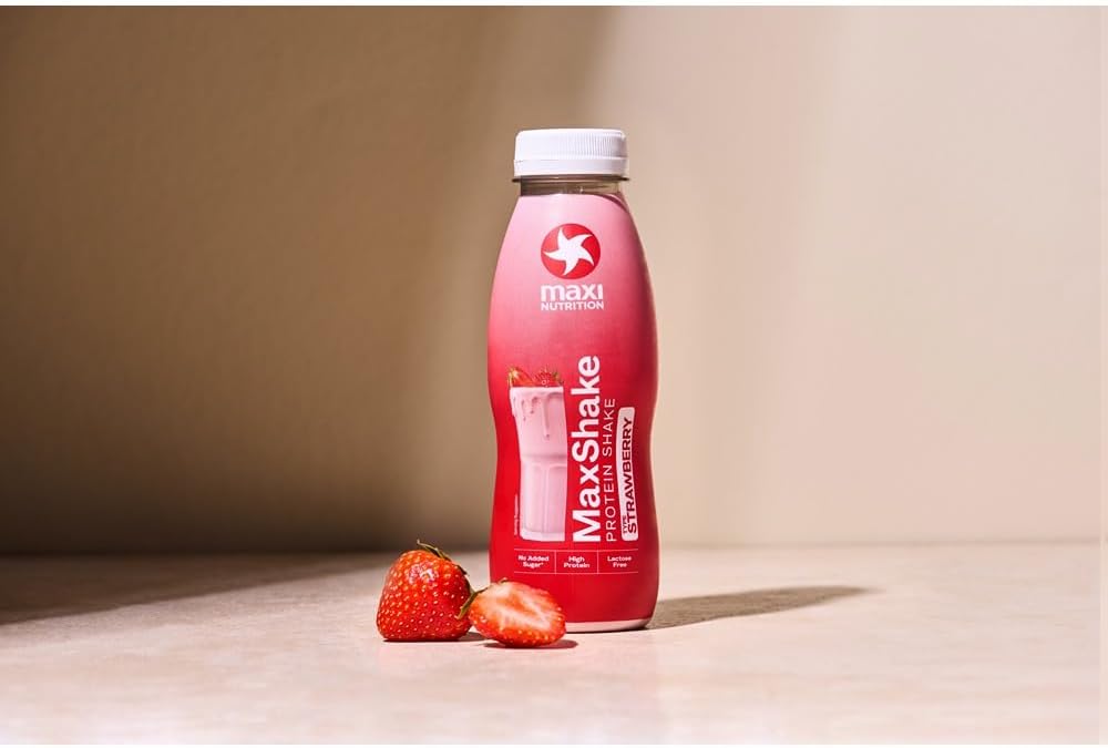 Maxinutrition Maxshake Strawberry Protein Shake 330ml With 25g Protein, Lactose Free & No Added Sugar